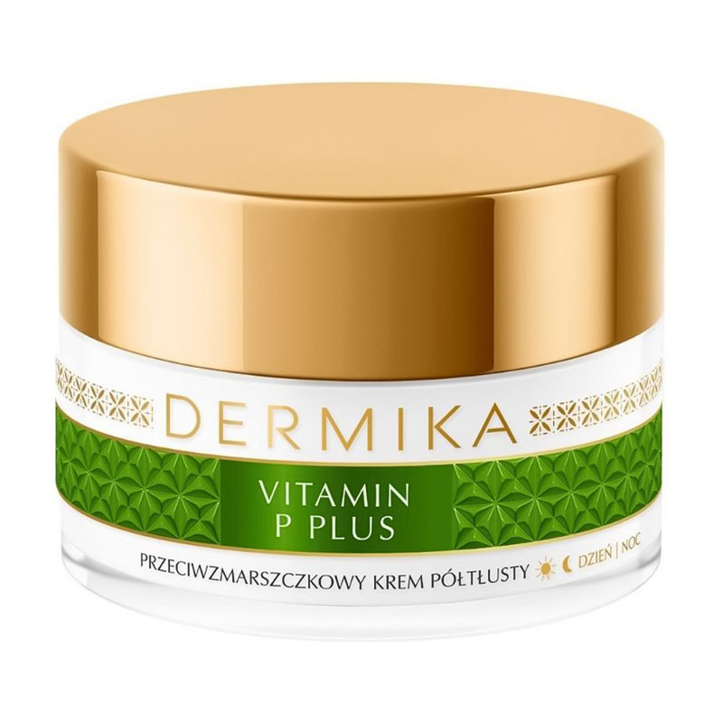 Гіпоалергенний крем для обличчя Dermika Vitamin P Plus Face Cream проти зморщок, 50 мл