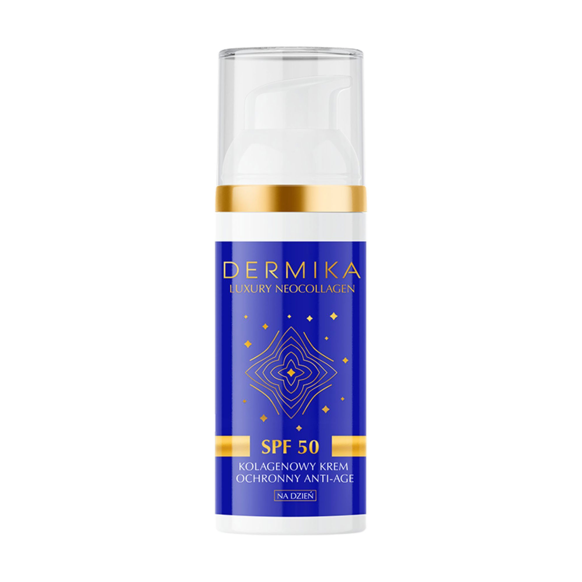 Колагеновий захисний антивіковий денний крем для обличчя Dermika Luxury Neocollagen Anti-Age, SPF 50, 50 мл