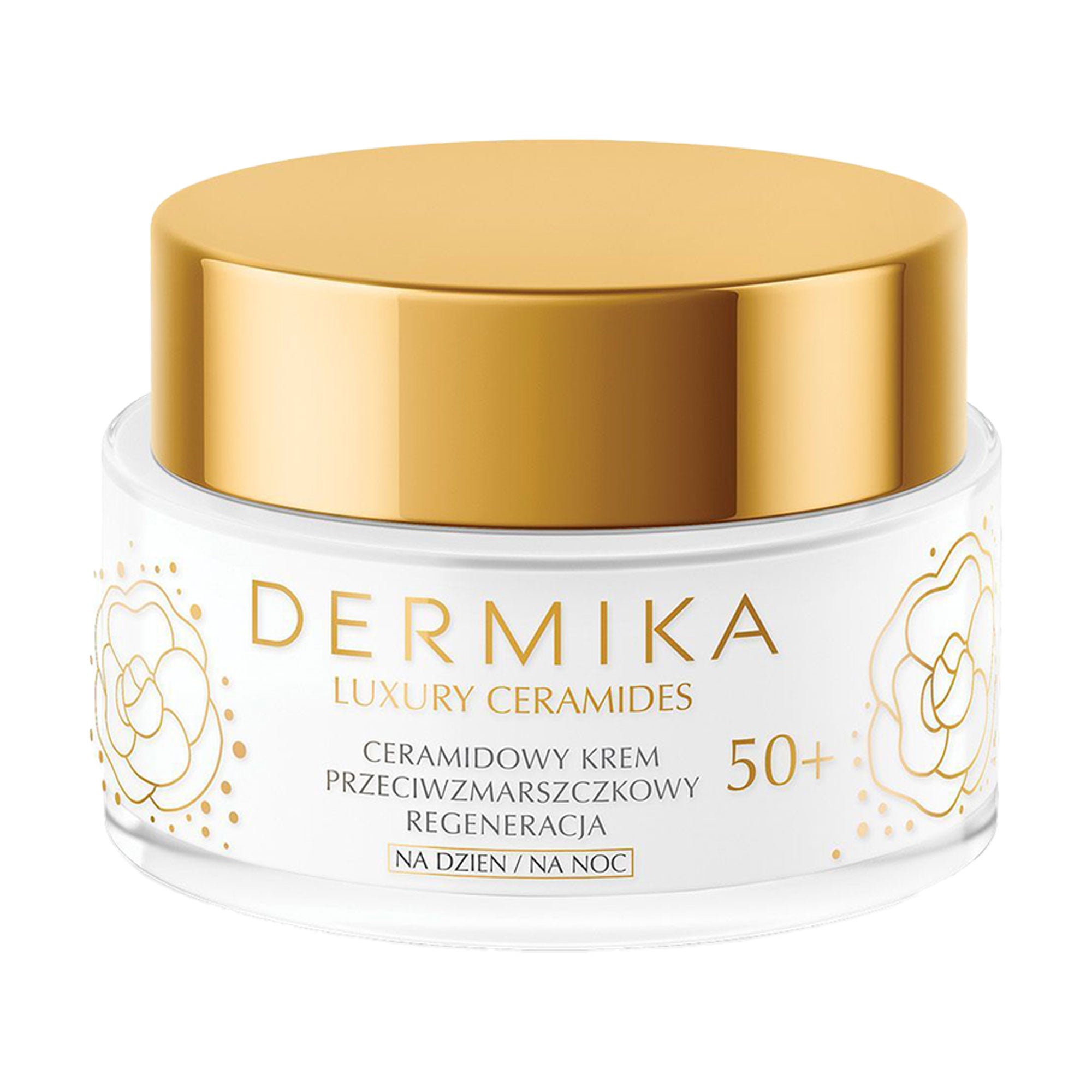 Регенерувальний крем для обличчя Dermika Luxury Ceramides 50+, проти зморщок, з церамідами, 50 мл